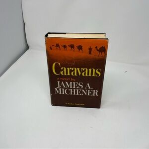 Caravans Decorative Hardcover Book — Orange and Brown